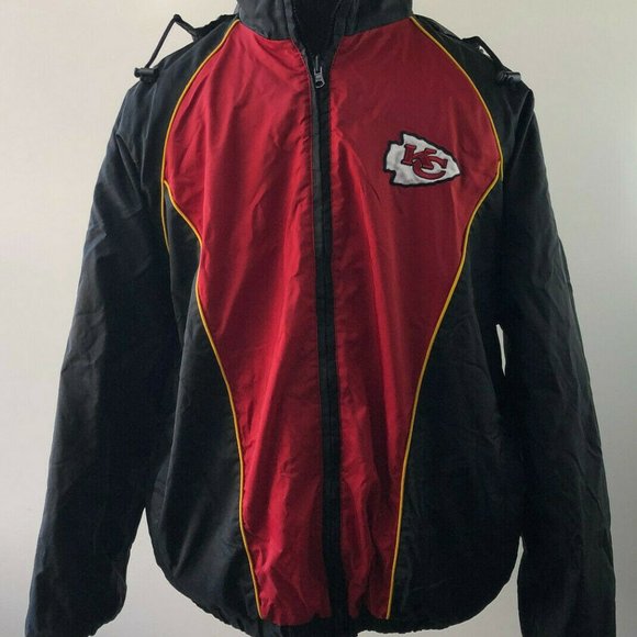 NFL KC Chiefs Fleece Nylon Reversible Jacket - Picture 2 of 10